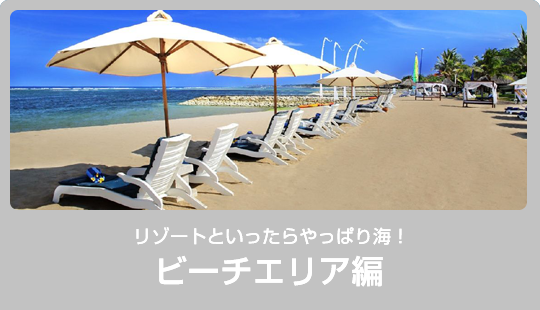 リゾートといったらやっぱり海！ ビーチエリア編